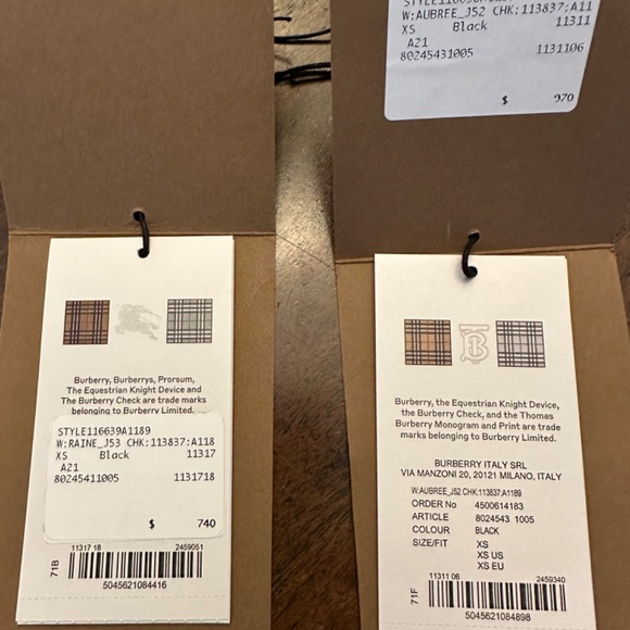 Burberry Vintage Check Panel Cotton Jogging Pants and Sweater - XS - Picture 9 of 11